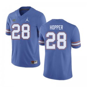 Men's Florida Gators #28 Ty'Ron Hopper NCAA Jordan Brand Blue Authentic Stitched College Football Jersey OBP2662ZW